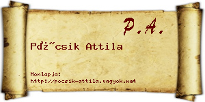 Pócsik Attila névjegykártya